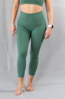  Jexi, Basil Laser-Cut and Bonded Essential Foldover Highwaist Leggings