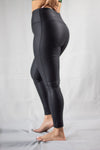 Shine Black Foil High Waisted Leggings