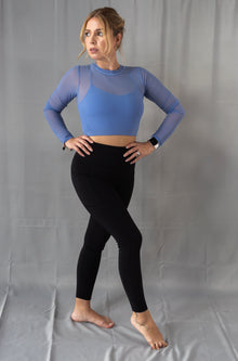  Leti Sheer Mesh Long Sleeve with Lining