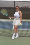 Matilda White High Waisted Tummy Control Tennis Skirt