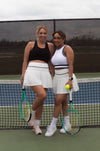 Matilda White High Waisted Tummy Control Tennis Skirt