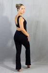 Venice Twisted Back Flared Jumpsuit