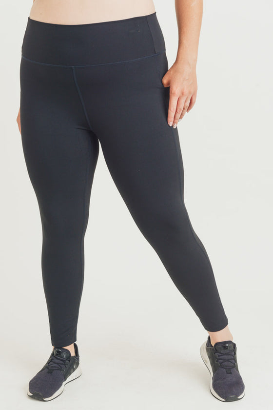 Jexi Curvy Laser-Cut and bonded Essential Foldover High Waisted Leggings