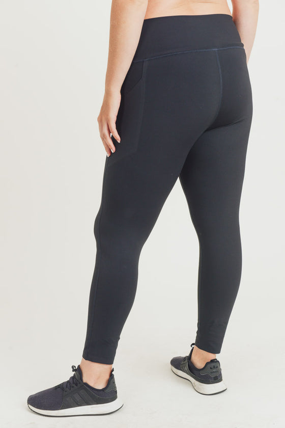 Jexi Curvy Laser-Cut and bonded Essential Foldover High Waisted Leggings